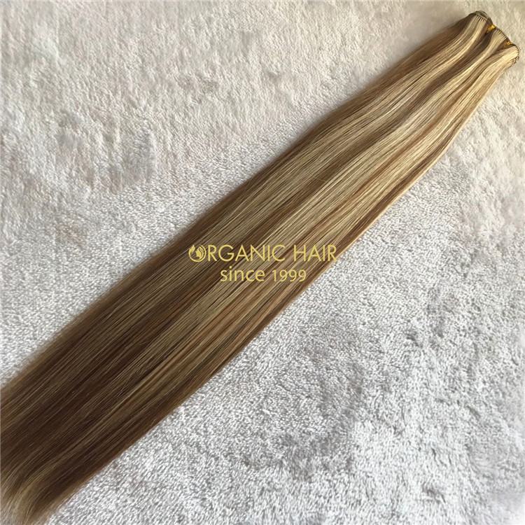 Customized 140grams P#6/22 hand-tied wefts,6wefts,11inches width for each weft A159